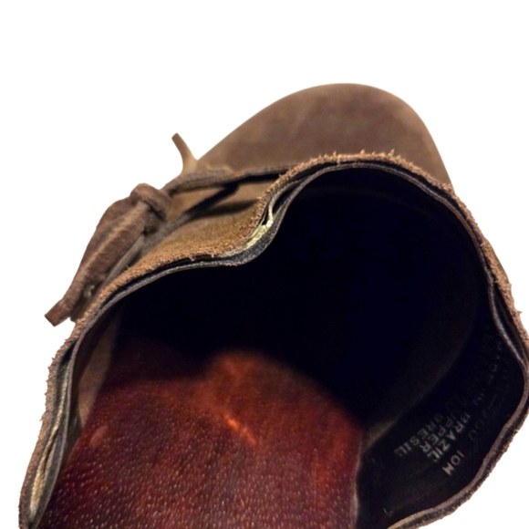 Vintage Y2k 90's American Eagle Wooden Heel Clog Leather Women's Size 10 Brown - Picture 10 of 10